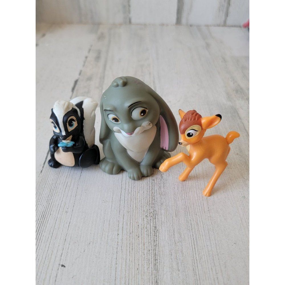 Disney rabbit Thumper skunk flower toy playset Bambi toy figure‎